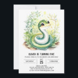 Snake Birthday Invitation<br><div class="desc">Celebrate your little one's special day in style with our Snake Birthday Invitation. This charming and editable invitation card features a playful snake design, perfect for any reptile enthusiast. The vibrant colours and intricate details bring this invitation to life, making it a delightful choice for your child's birthday celebration. Our...</div>