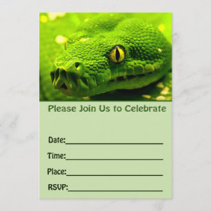 Snake birthday invitation fill in blank