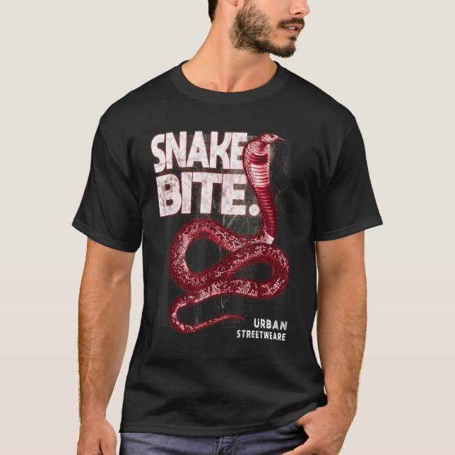 Snake Bite Urban Streetwear T-Shirt (Front)