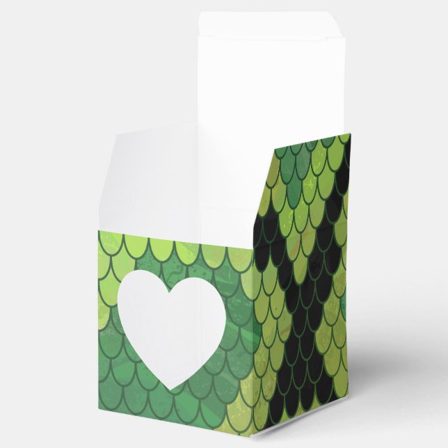 Snake Black and Green Print Favour Box (Opened)