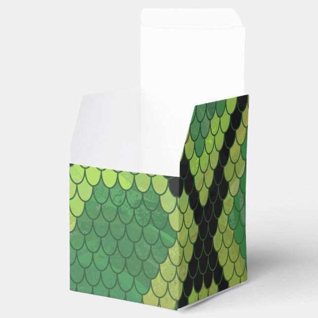 Snake Black and Green Print Favour Box (Opened)