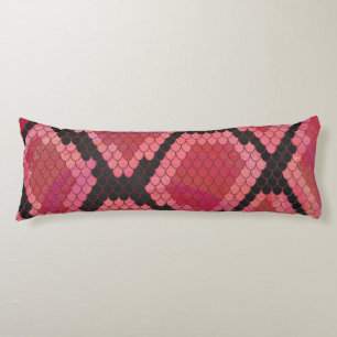 Snake Black and Red Print Body Cushion