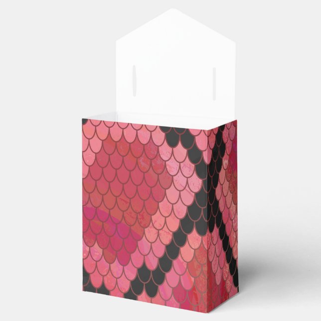 Snake Black and Red Print Favour Box (Opened)