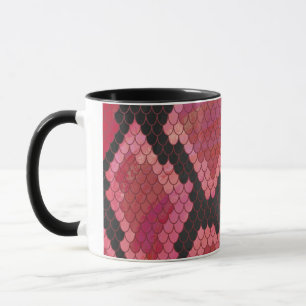 Snake Black and Red Print Mug