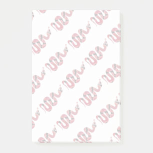 Snake Black and Red Silhouette Post-it Notes