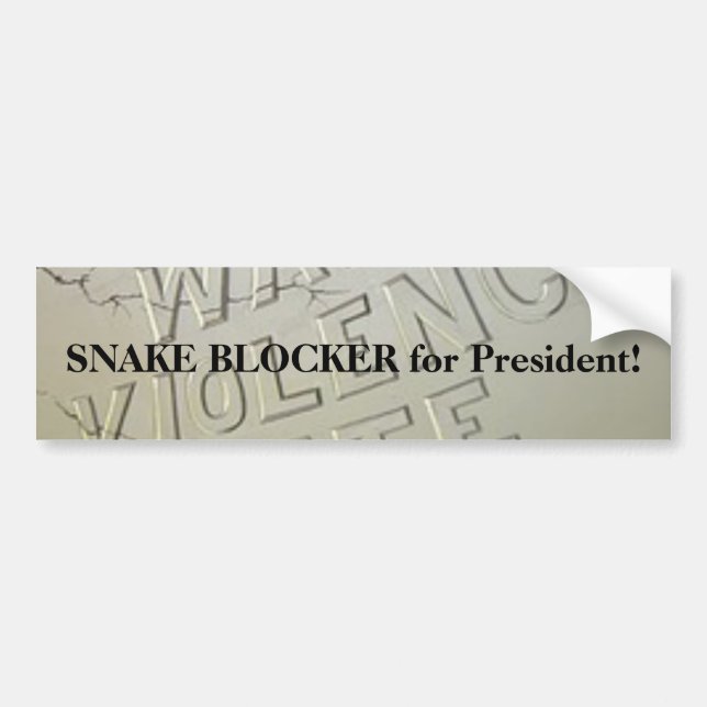 SNAKE BLOCKER for President Bumper Sticker (Front)
