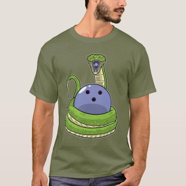 Snake Bowling Bowling ball T-Shirt (Front)