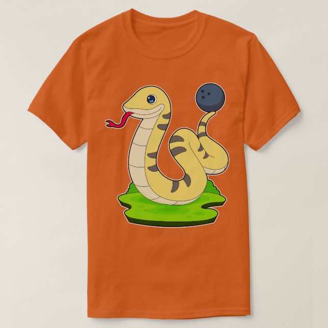 Snake Bowling Bowling ball T-Shirt (Design Front)