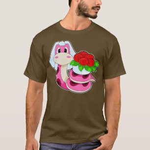 Snake Bride Flowers Wedding T-Shirt
