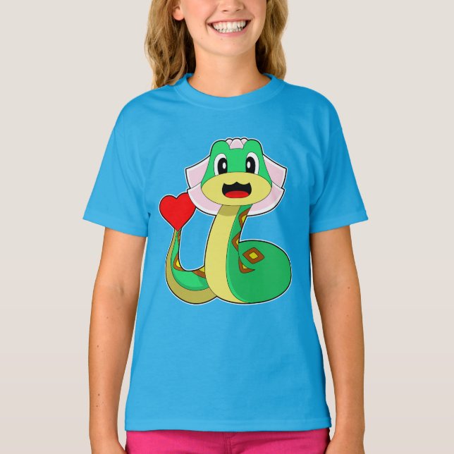 Snake Bride Heart Wedding T-Shirt (Front)