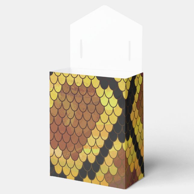 Snake Brown and Gold Print Favour Box (Opened)