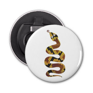 Snake Brown and Gold Silhouette Bottle Opener