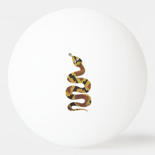 Snake Brown and Gold Silhouette Ping Pong Ball