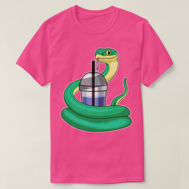 Snake Bubble tea T-Shirt (Design Front)