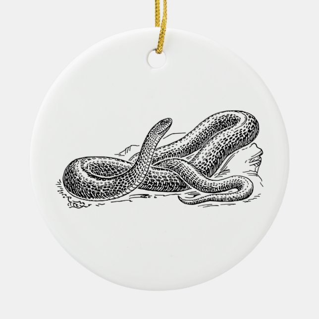 Snake Ceramic Tree Decoration (Front)