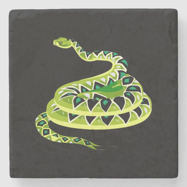 Snake Charm Stone Coaster (Front)
