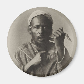 Snake charmer in Tangier, Morocco, 1913 Magnet