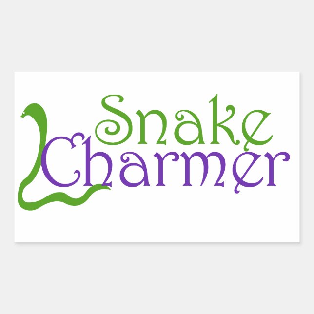Snake Charmer Rectangular Sticker (Front)