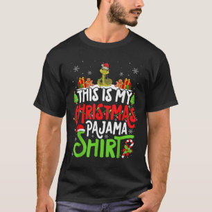 Snake Christmas Pajama Shirt Snake Lover