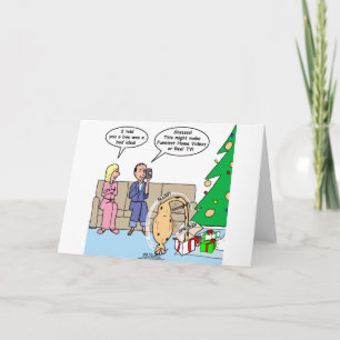 Snake Christmas Present Holiday Card