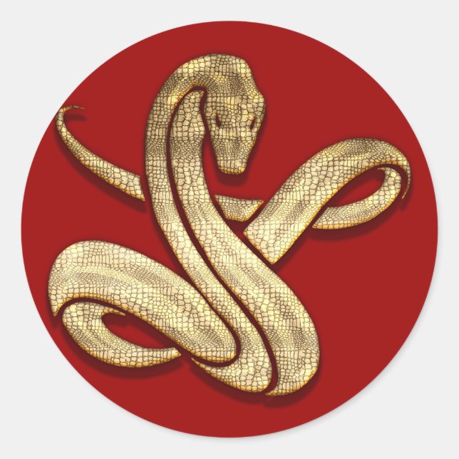 Snake Classic Round Sticker (Front)