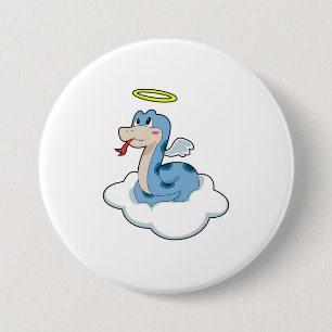 Snake Cloud Angel 7.5 Cm Round Badge