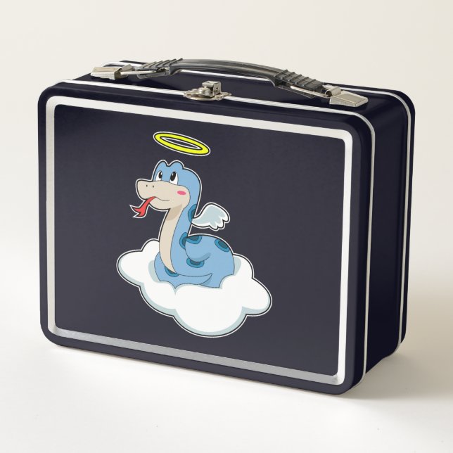 Snake Cloud Angel Metal Lunch Box (Front)