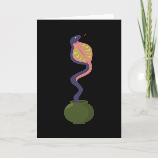 Snake Cobra snakes pet reptile animal python gift Card (Front)