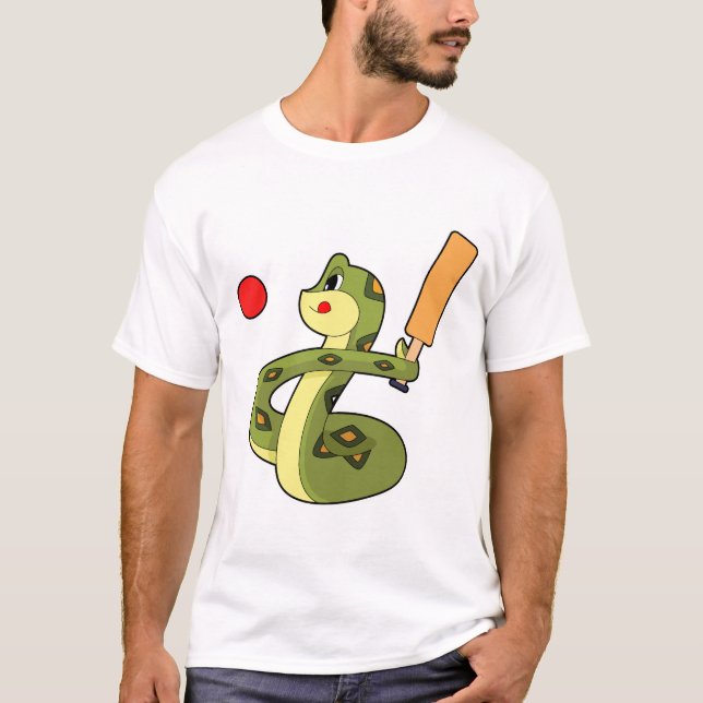 Snake Cricket Cricket bat T-Shirt (Front)