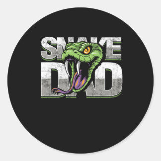Snake Dad Proud Dad Cobra Reptile Gift Classic Round Sticker
