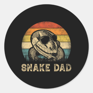 Snake Dad Snake Lovers Daddy Father's Day Classic Round Sticker