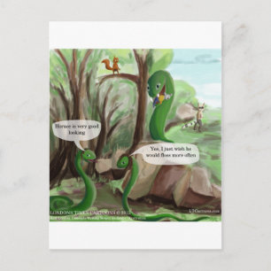 Snake Dental Issues Funny Postcard