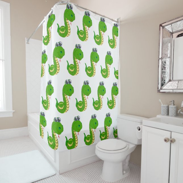 Snake Design Shower Curtain (In Situ)