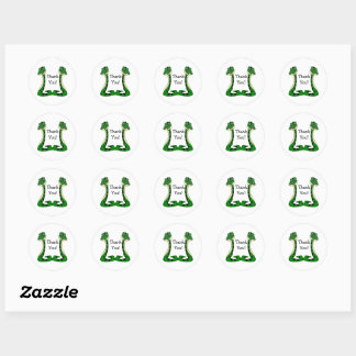 Snake Design Thank You Classic Round Sticker