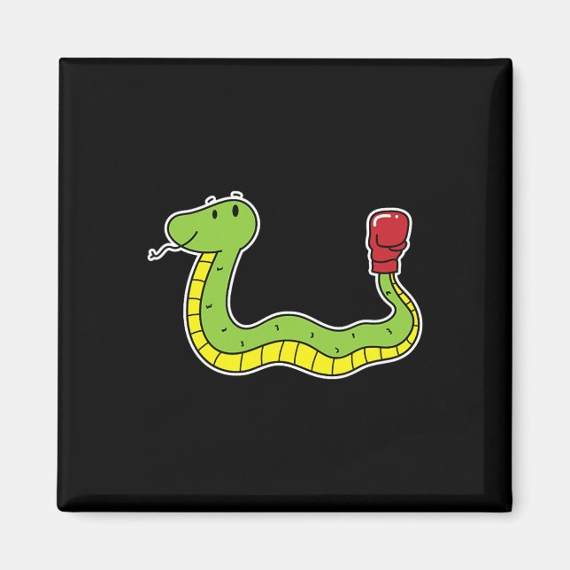 Snake Does Boxing  Magnet (Front)