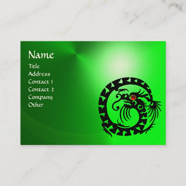 SNAKE DRAGON EMERALD,  Beauty,Salon,Day Spa Business Card (Front)