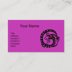 SNAKE DRAGON Red Ruby, Black White Purple Fantasy Business Card