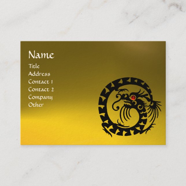 SNAKE DRAGON TOPAZ  purple white red yellow Business Card (Front)
