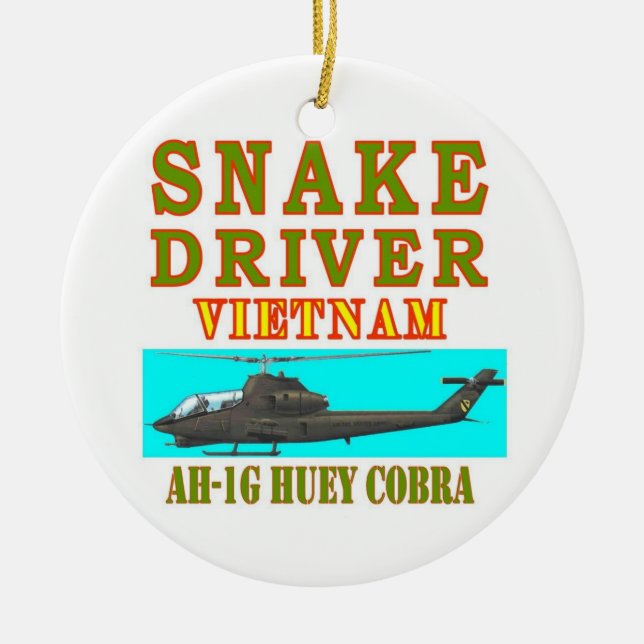 snAKE DRIVER VIETNAM Ceramic Tree Decoration (Front)