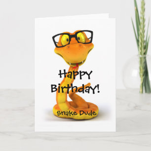 Snake Dude Cute Chinese Zodiac Sign Card