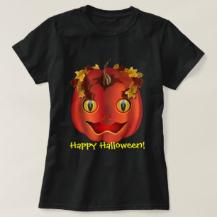 Snake-eyed Jack-O-Lantern Halloween T-Shirt