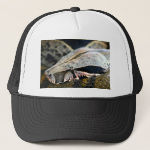 Snake eyes boa constrictor trucker hat