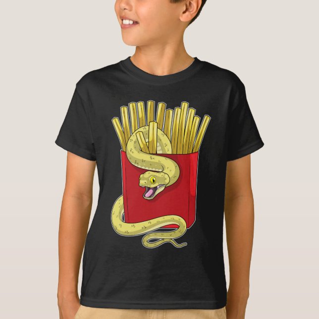 Snake French fries T-Shirt (Front)