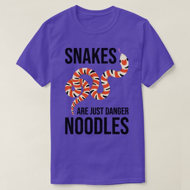 Snake Funny Are Just Danger Noodles T-Shirt (Design Front)