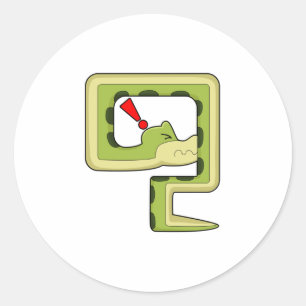 Snake Game Classic Round Sticker