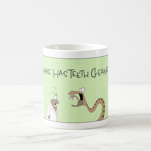 Snake Gets Teeth Cleaned Coffee Mug (Center)