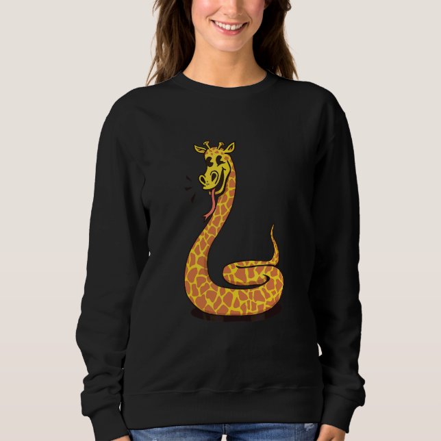 Snake Giraffe   Wild Animals Sweatshirt (Front)