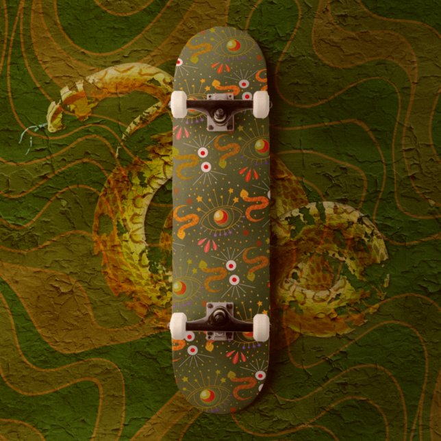 Snake Goddess green Skateboard (Creator Uploaded)