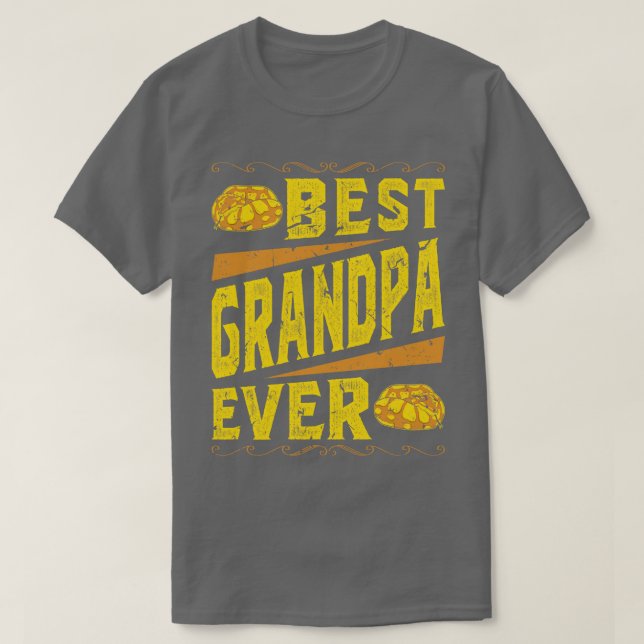 Snake Grandpa Herpetologist Ball Python T-Shirt (Design Front)
