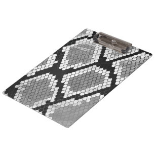 Snake Grey and Light Grey Print Clipboard